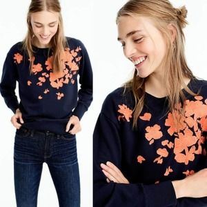 J. Crew Embroidered Crew Sweatshirt
